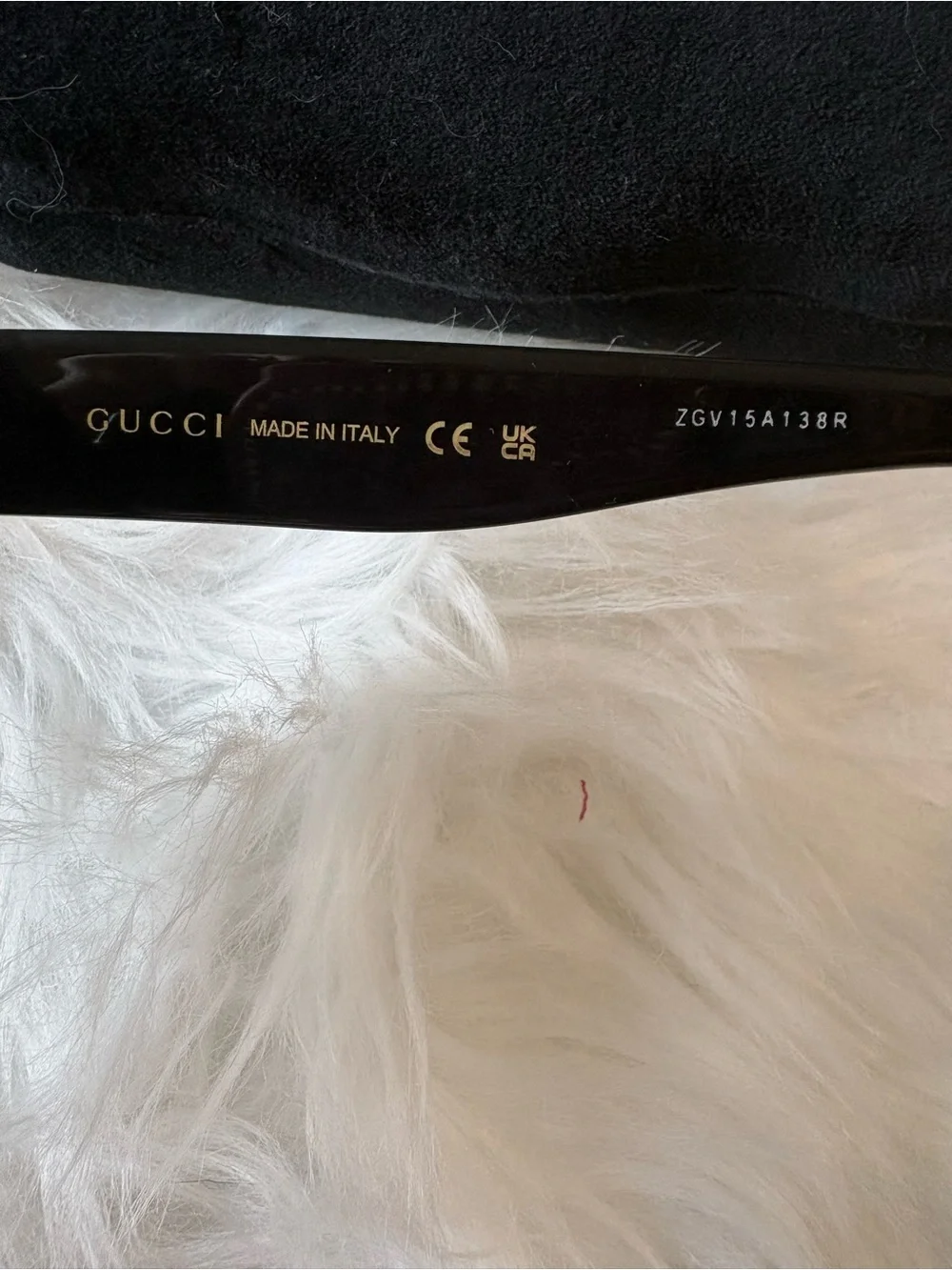 Gucci Glossy Black Oversized Square Women's Sunglasses